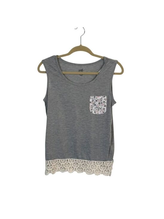 Disney Tops - Disney Boutique Minnie Mouse Lace Trim Tank Top Medium Floral Pocket